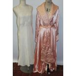 Selection of 1930s ladies' clothing - including artificial silk geometric knit top,
