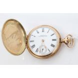 Ladies' gold (14k) fob watch with button-wind movement,