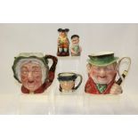Three small Royal Doulton character jugs - Tony Weller,