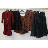 Ladies' vintage clothing - quantity of skirts - gathered, pleated, various lengths,