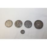 G.B. William & Mary mixed coinage - to include Crowns - 1691 (N.B.