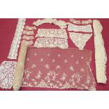 Antique and vintage lace selection - including bobbin lace edging,