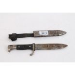 Nazi Hitler Youth dagger with engraved blade - Rich. Abr. Herder. CoL. Ngen.