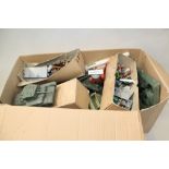 Two boxes of plastic soldiers - including Britains Deetail models, Elastolin, diecast models,