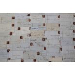 Postal History - G.B. selection of 1d red Imperfs.