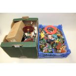 Two boxes of mostly plastic toys - including Britains Deetail models,