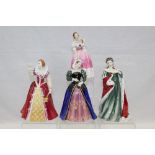 Set of four Royal Doulton Queens of The Realm limited edition figures - Queen Anne HN3141,