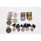 First World War pair - comprising War and Victory medals, named to 179498 GNR. A. G. Brockman. R.A.