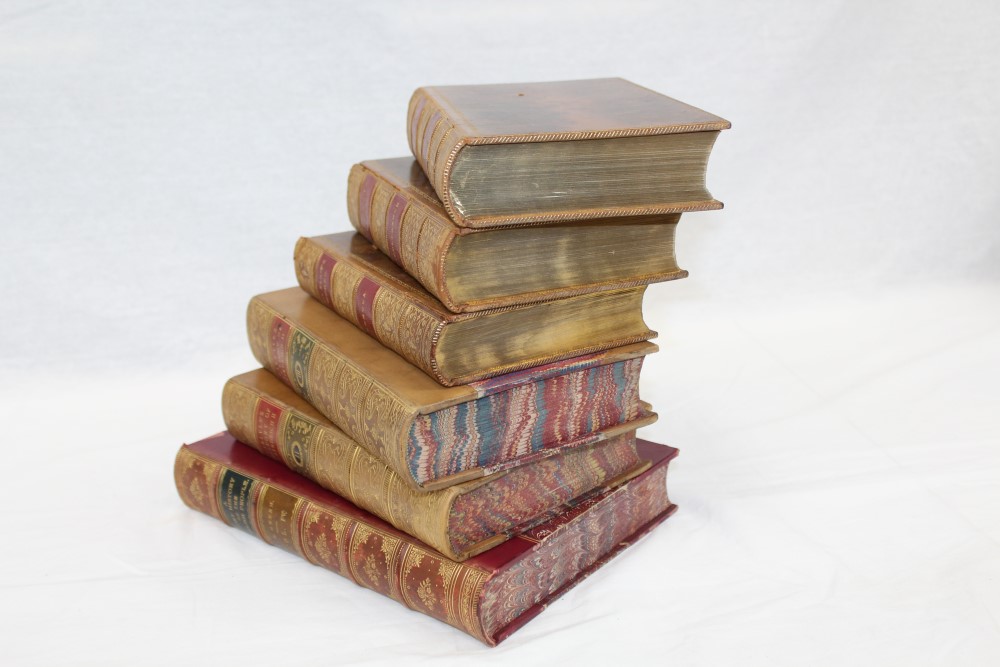 Books - Antiquarian leather - Carlyle six volumes 1865 - 1868,