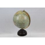 Early 20th century Geographia 10 inch Terrestrial Globe - on a circular bakelite base