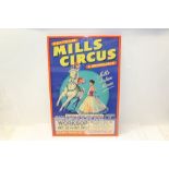 Vintage Bertram Mills Circus and Menagerie poster - depicting Arabian Horse and Girl,