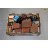 Quantity of vintage photographic equipment - comprising seven box cameras by Kodak and Coronet,