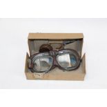 RAF pilots' goggles and filters with box