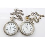 Gentlemen's steel cased open faced 'Railway' pocket watch, by Selex,