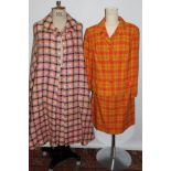 Ladies' tweed items - including cape and skirt suit and orange tweed suit - both by Cavaliers,