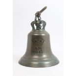 Second World War R.A.F. 'scramble' bell with engraved crown and 'A.M.