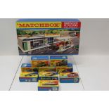 Matchbox - Service Station with Forecourt MG1, plus a selection of Matchbox 1-75 Superfast models,