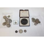 World - mixed coinage and medallion - predominately silver - to include G.B. c.