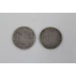 G.B. silver Crowns - James II - 1687. G - VG and William III - 1695 (N.B.