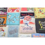 Selection of boxed party games, card games, Afternoon Tea game cards, etc,