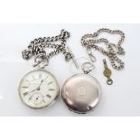 Gentlemen's silver open faced pocket watch,