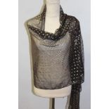 Middle Eastern / Egyptian Assuit shawl / stole, circa 1920s,