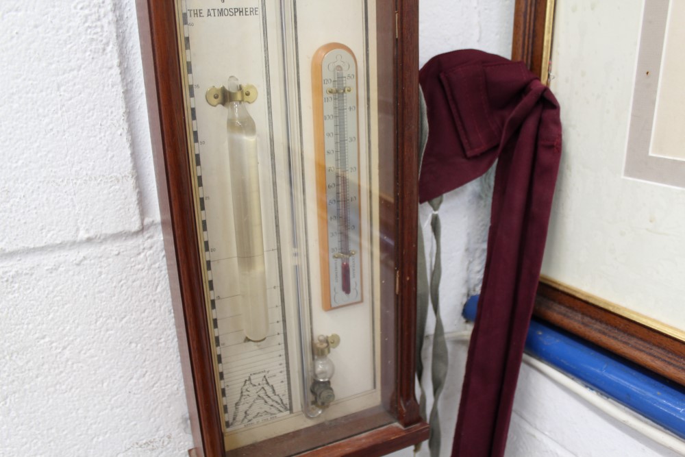 Admiral Fitzroy barometer in glazed mahogany case - Image 4 of 4