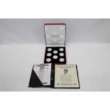 Diana Princess of Wales Silver Proof Coin Collection in red presentation folder,