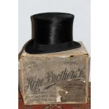 Gentlemen's black top hat, by Hope Brothers,