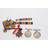 Collection of First World War medals and ribbons - to include Mons Star, renamed to 48486 Cpl. H.
