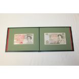 Banknotes - G.B. Elizabeth II limited edition Two Note Set - Chief Cashier G. E. A.