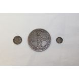 G.B. James II mixed coinage - to include Crown - 1686 (N.B. two die flaws in Obv.