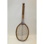 Vintage 'The Club' fishtail tennis racquet