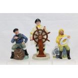 Three Royal Doulton figures - The Helmsman HN2499,