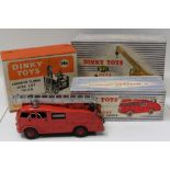 Dinky - Coventry Climax Fork Lift Truck no. 14C, Coles Mobile Crane no. 971, Fire Engine no.