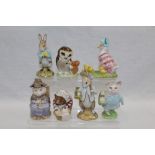 Seven Beswick Beatrix Potter figures - Peter Rabbit Gardening, Jemima and her Ducklings,