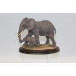 Country Artists sculpture of Elephant - Mother and Calf,