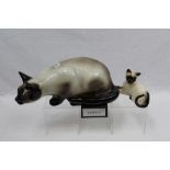 Collection of five Winstanley Cats - all marked - Kensington and Winstanley