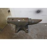 Large iron anvil of typical form with raised detail - KL75