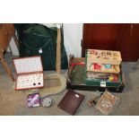 Quantity of trout fly fishing tackle and fly tying equipment - comprising a Hardy split cane fly