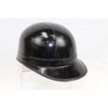 1960s motorcycle / racing drivers' helmet with leather cheek flaps by Everoak