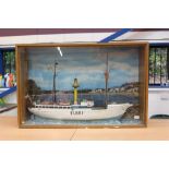 Impressive model of the Lightship ELBE 1, in a wooden case,