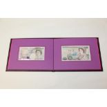 Banknotes - G.B. Elizabeth II limited edition Two Note Set - Chief Cashier G. M.