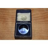 Early 20th century Two Worlds crystal ball approximately 5cm diameter, in original velvet lined box,