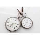 Silver fob watch by H. E.