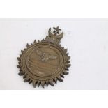 Pakistani navy bronze plaque, named - 'HMPS IQbal',