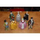 Group of seven German porcelain figures of The Beggars Opera