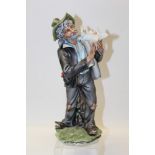 Capodimonte figure - Man with bird - with certificate