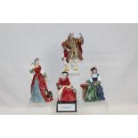 Set of seven Royal Doulton limited edition figures - Henry VIII HN3350, Catherine Howard HN3449,