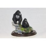 Country Artists sculpture of Gorillas - Mists of Dawn,